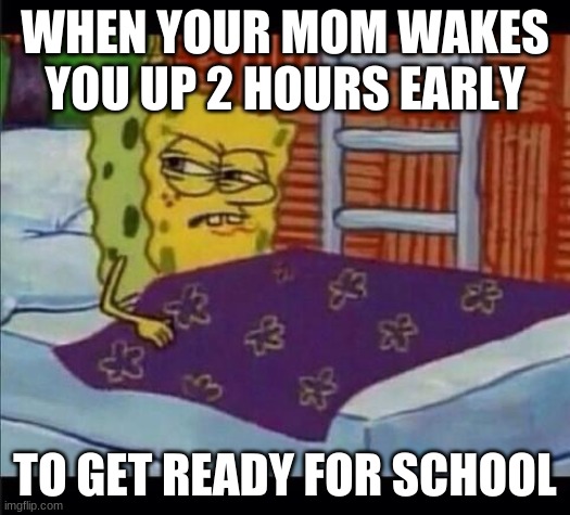 waking up for school meme