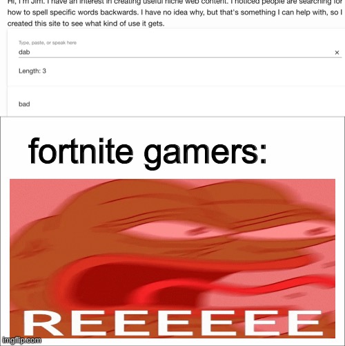 DAB IS BAD | fortnite gamers: | image tagged in white,dab,bad,memes,meme,reeeeeeeeeeeeeeeeeeeeee | made w/ Imgflip meme maker