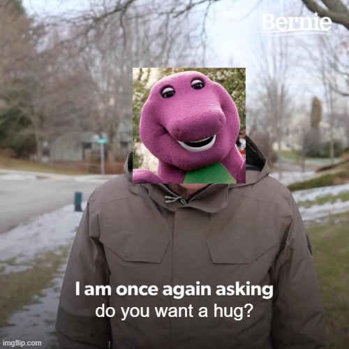 Bernie I Am Once Again Asking For Your Support Meme | do you want a hug? | image tagged in memes,bernie i am once again asking for your support | made w/ Imgflip meme maker