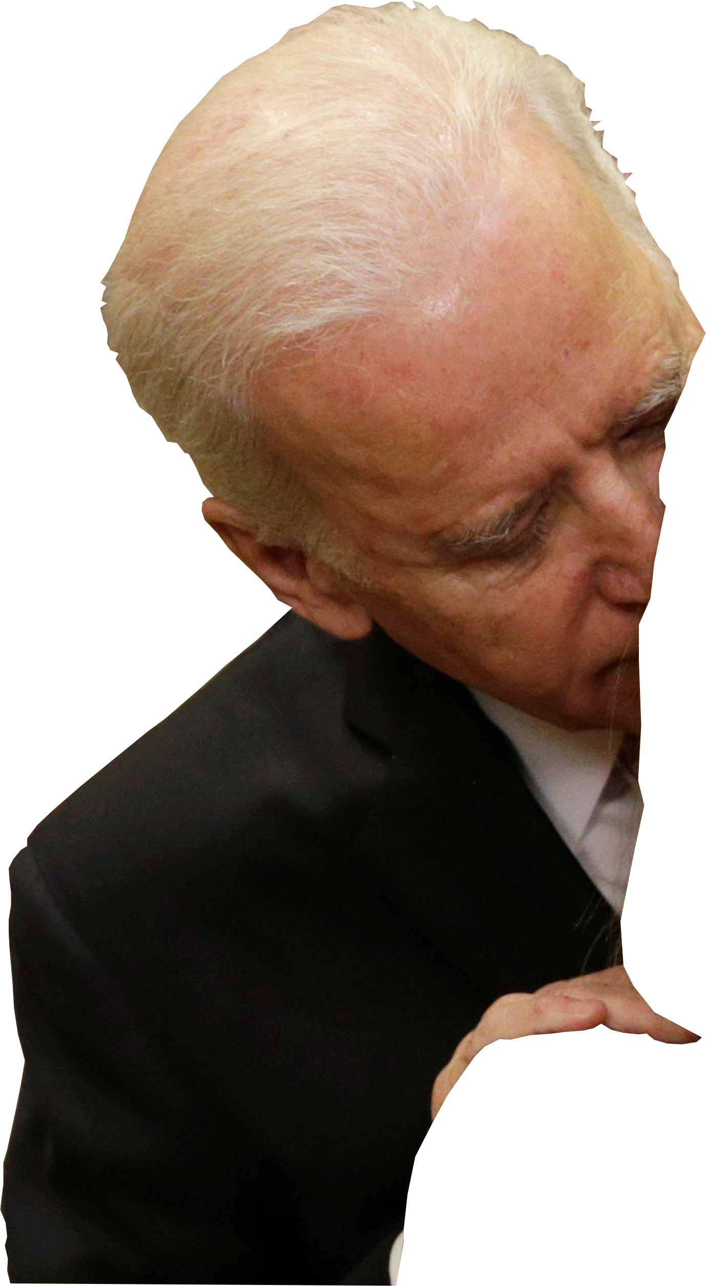 Biden Sniffing Transparent Blank Meme Template