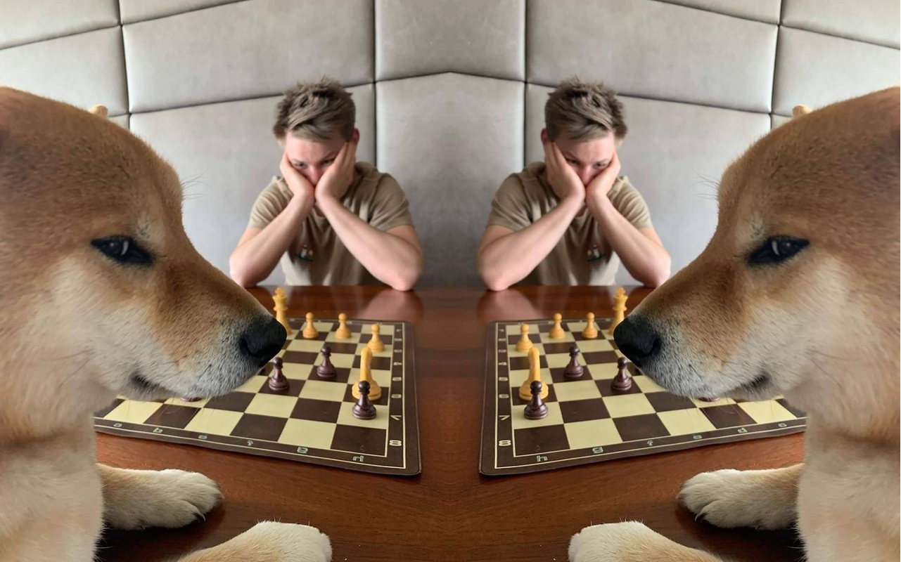 Double Doge Chess Blank Meme Template