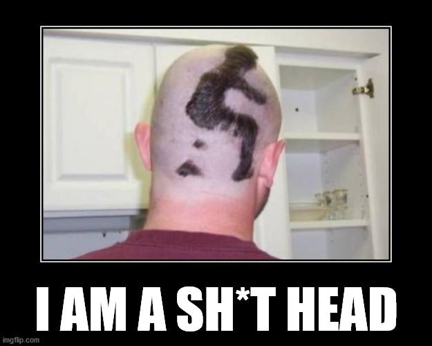 Shithead Haircut | I AM A SH*T HEAD | image tagged in shithead haircut | made w/ Imgflip meme maker