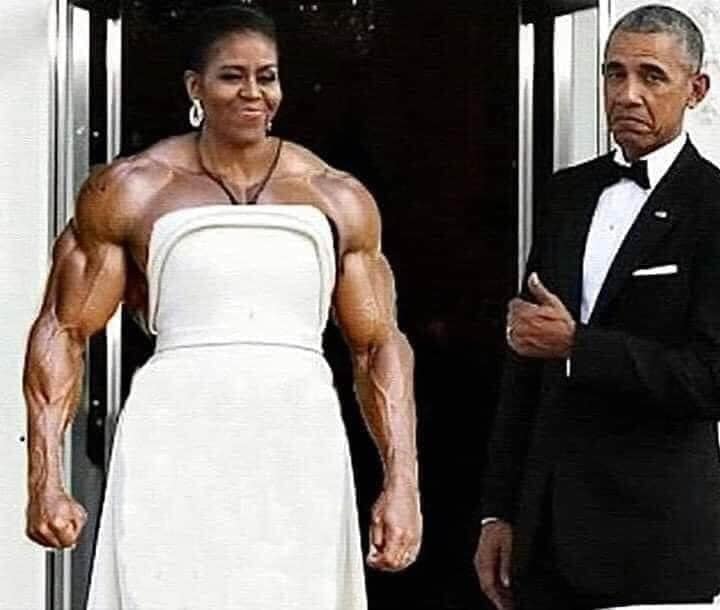 High Quality Michelle with muscles Blank Meme Template