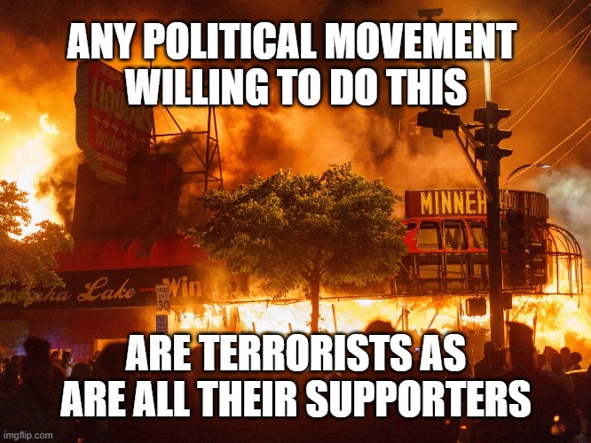 Drawing a line, you pick a side. | ANY POLITICAL MOVEMENT 
WILLING TO DO THIS; ARE TERRORISTS AS ARE ALL THEIR SUPPORTERS | image tagged in democrat policies | made w/ Imgflip meme maker