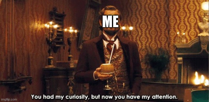 You had my curiosity, but now you have my attention | ME | image tagged in you had my curiosity but now you have my attention | made w/ Imgflip meme maker