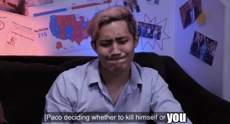 Paco deciding whether to kill himself or you Blank Meme Template