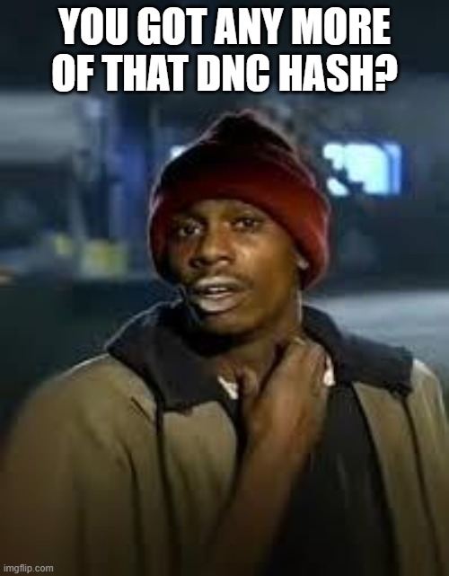 You Got Any More | YOU GOT ANY MORE OF THAT DNC HASH? | image tagged in you got any more | made w/ Imgflip meme maker