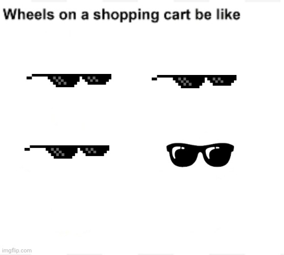 Wheels on a shopping cart be like | image tagged in wheels on a shopping cart be like,memes,funny,transparent image,gifs | made w/ Imgflip meme maker