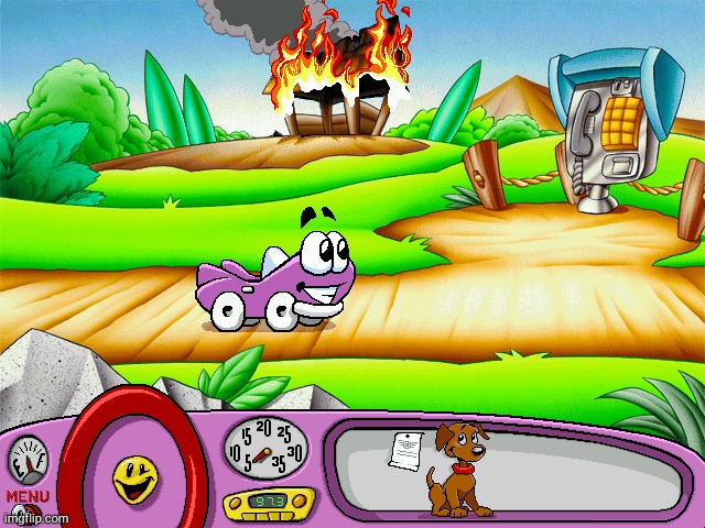 Putt Putt is an arsonist! | image tagged in putt putt is an arsonist | made w/ Imgflip meme maker