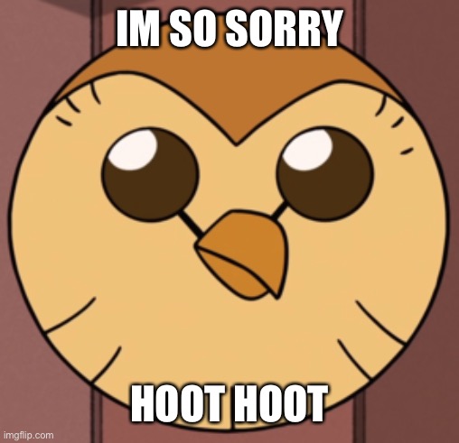 IM SO SORRY HOOT HOOT | made w/ Imgflip meme maker