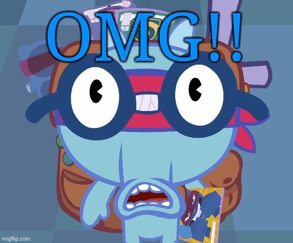 Surprised Sniffles (HTF) | OMG!! | image tagged in surprised sniffles htf | made w/ Imgflip meme maker