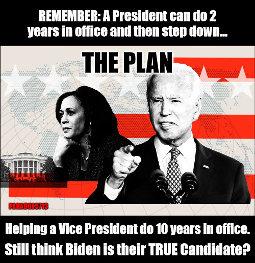 Big Tech Censorship, Mail-in Ballots, and Riots, all in support of The Plan. | REMEMBER: A President can do 2 years in office and then step down... THE PLAN; PARADOX3713; Helping a Vice President do 10 years in office. Still think Biden is their TRUE Candidate? | image tagged in memes,politics,kamala harris,joe biden,progressives,election 2020 | made w/ Imgflip meme maker