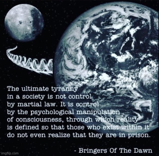 Tyranny | image tagged in 2020,spirituality,inspirational,reality,moon,earth | made w/ Imgflip meme maker