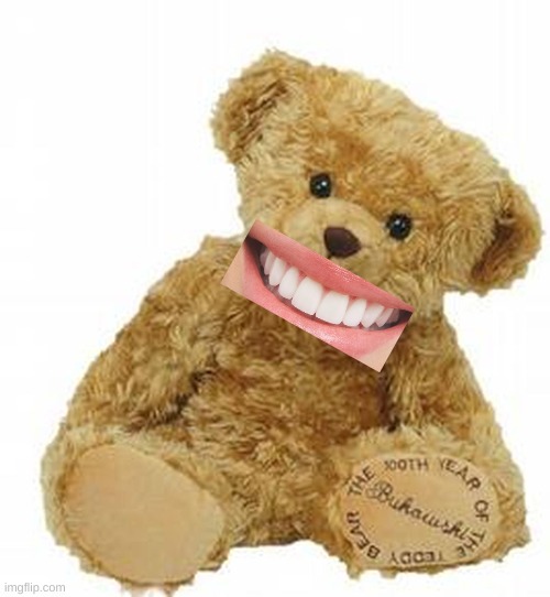 cursed teddy bear | image tagged in cursed image,teddy bear,creepy | made w/ Imgflip meme maker
