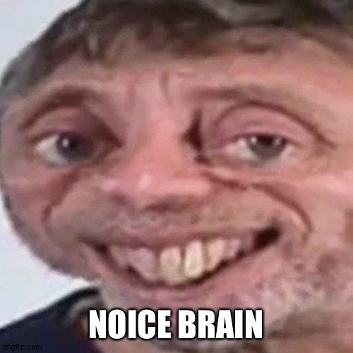 Noice | NOICE BRAIN | image tagged in noice | made w/ Imgflip meme maker