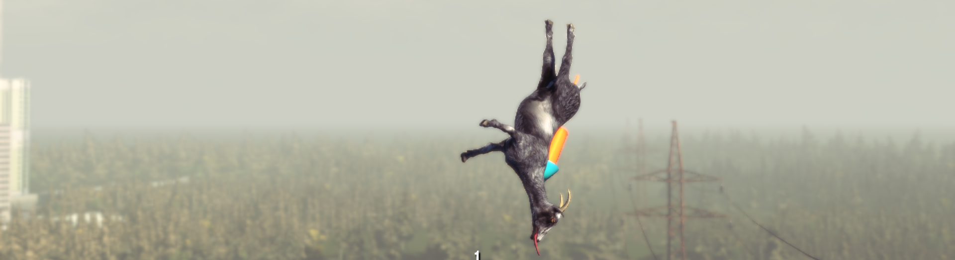 Flying Goat from Goat Sim Blank Meme Template