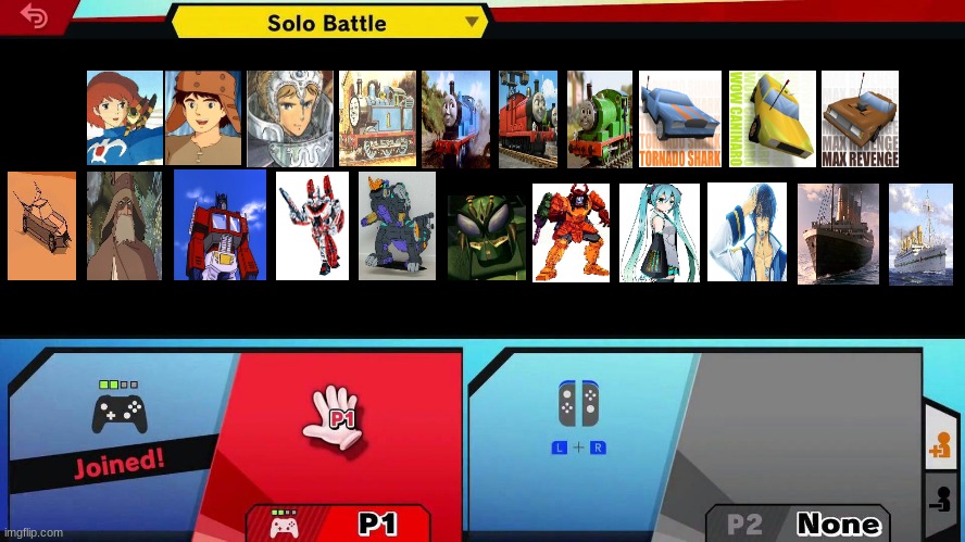 My Smash Roster | image tagged in blank smash roster version 2 | made w/ Imgflip meme maker