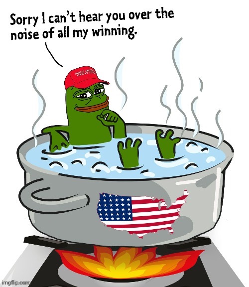 Repost from TwoWayMirror over at PoliticsTOO. Good one for roasting Trumpies and therefore made it a template. | image tagged in pepe the frog boiling,new template,custom template,template,pepe the frog,pepe | made w/ Imgflip meme maker
