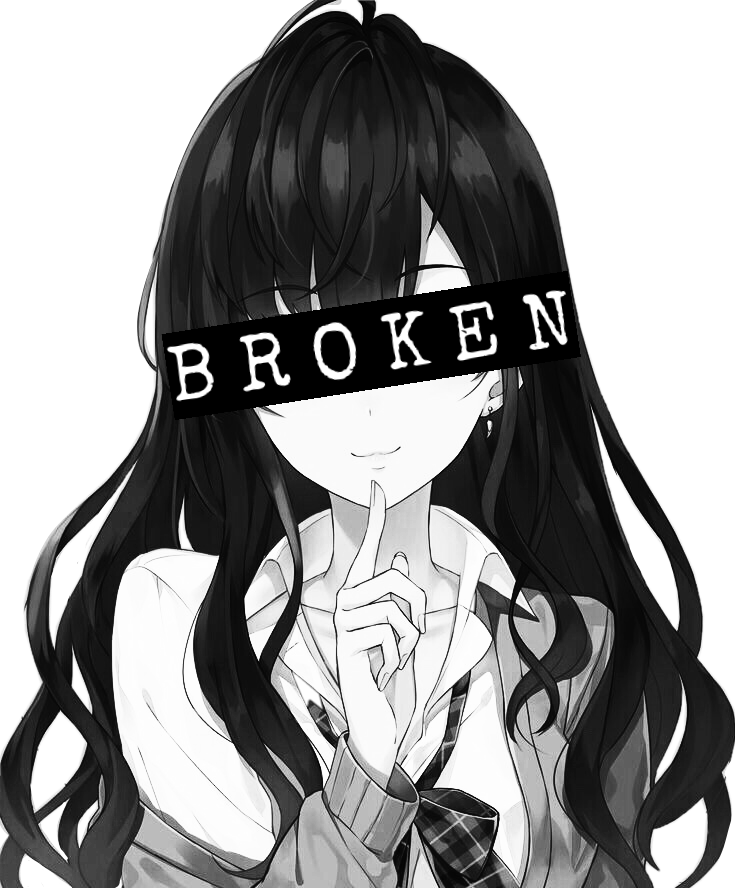 Anime girl broken Blank Template - Imgflip