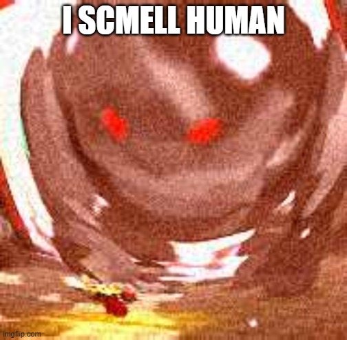enraged rock golem | I SCMELL HUMAN | image tagged in roblox,deep fried | made w/ Imgflip meme maker