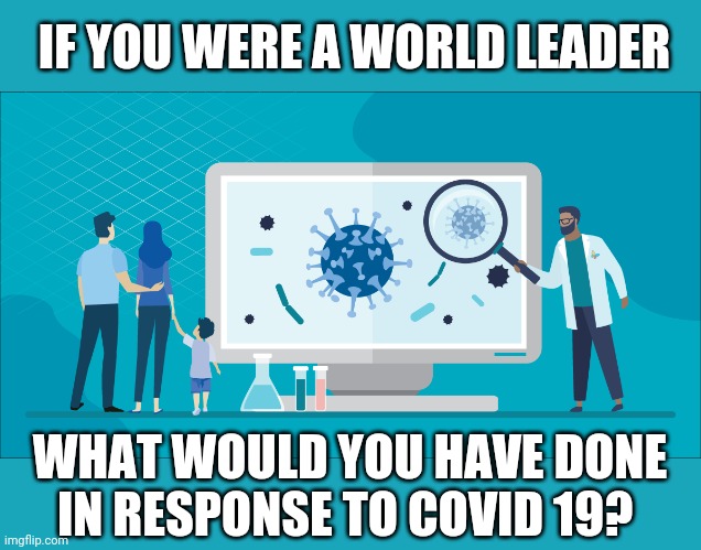 We've beaten a dead horse on what the POTUS did wrong,  how would you have handled it? | IF YOU WERE A WORLD LEADER; WHAT WOULD YOU HAVE DONE IN RESPONSE TO COVID 19? | image tagged in covid-19,response | made w/ Imgflip meme maker