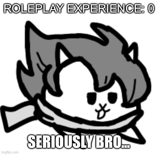 ROLEPLAY EXPERIENCE: 0 SERIOUSLY BRO... | made w/ Imgflip meme maker