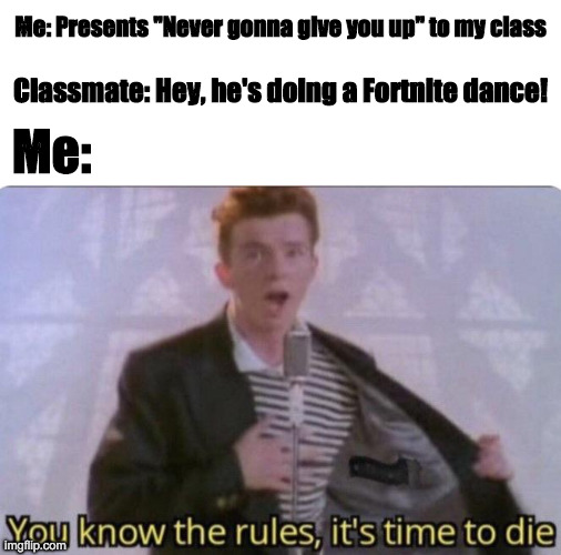 Fortnite Meme, Rickroll