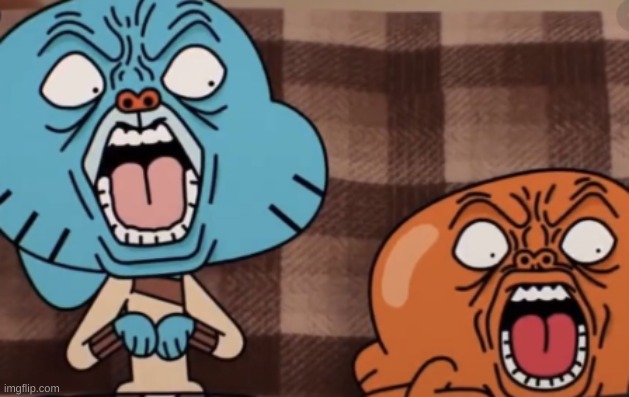 Gumball Traumatized Face | image tagged in gumball traumatized face | made w/ Imgflip meme maker