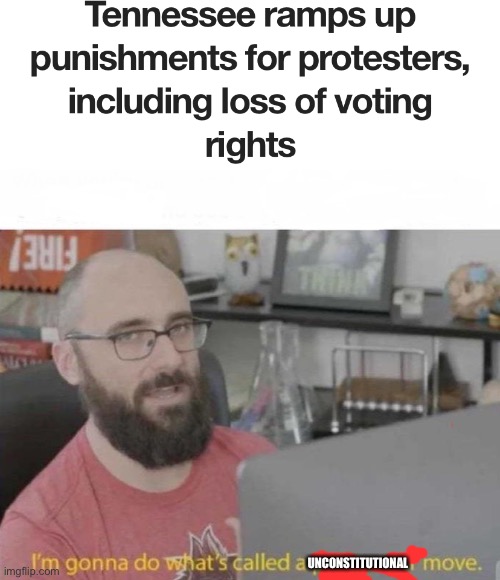 Republicans are getting real creative with their voter suppression. | UNCONSTITUTIONAL | image tagged in pro gamer move,unconstitutional,voting rights,felons,protesting,1st amendment | made w/ Imgflip meme maker