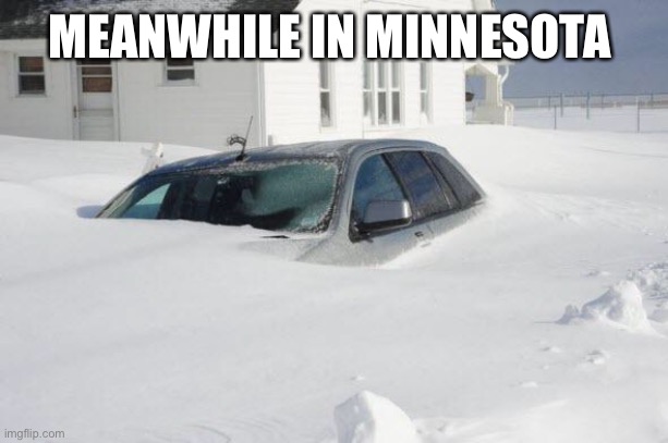 Snow storm Large | MEANWHILE IN MINNESOTA | image tagged in snow storm large | made w/ Imgflip meme maker