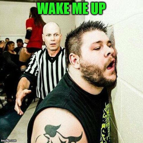 wake me up when | WAKE ME UP | image tagged in wake me up when | made w/ Imgflip meme maker