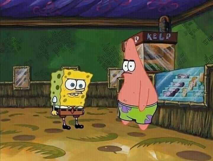 SpongeBob and Patrick at movie theater Blank Template - Imgflip