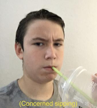High Quality Concerned Sipping Blank Meme Template