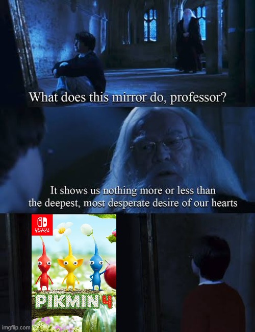 Every Pikmin Fan | image tagged in mirror of erised | made w/ Imgflip meme maker