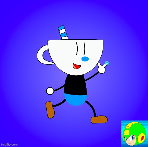 Mugman: Cuphead's Brave Brother | image tagged in mugman,fanart | made w/ Imgflip meme maker