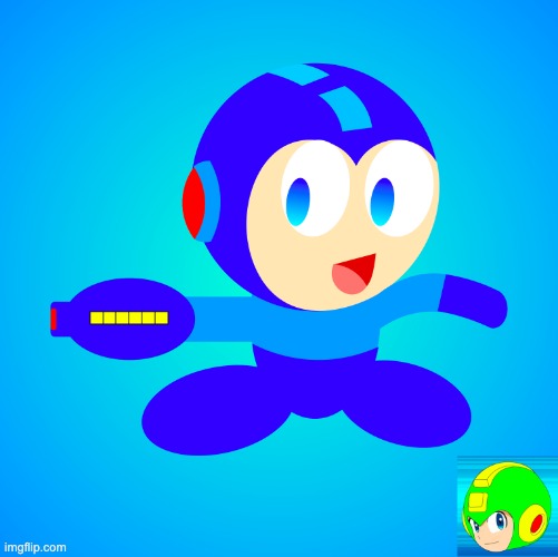 Mega man: The Blue Bomber | image tagged in megaman,fanart | made w/ Imgflip meme maker