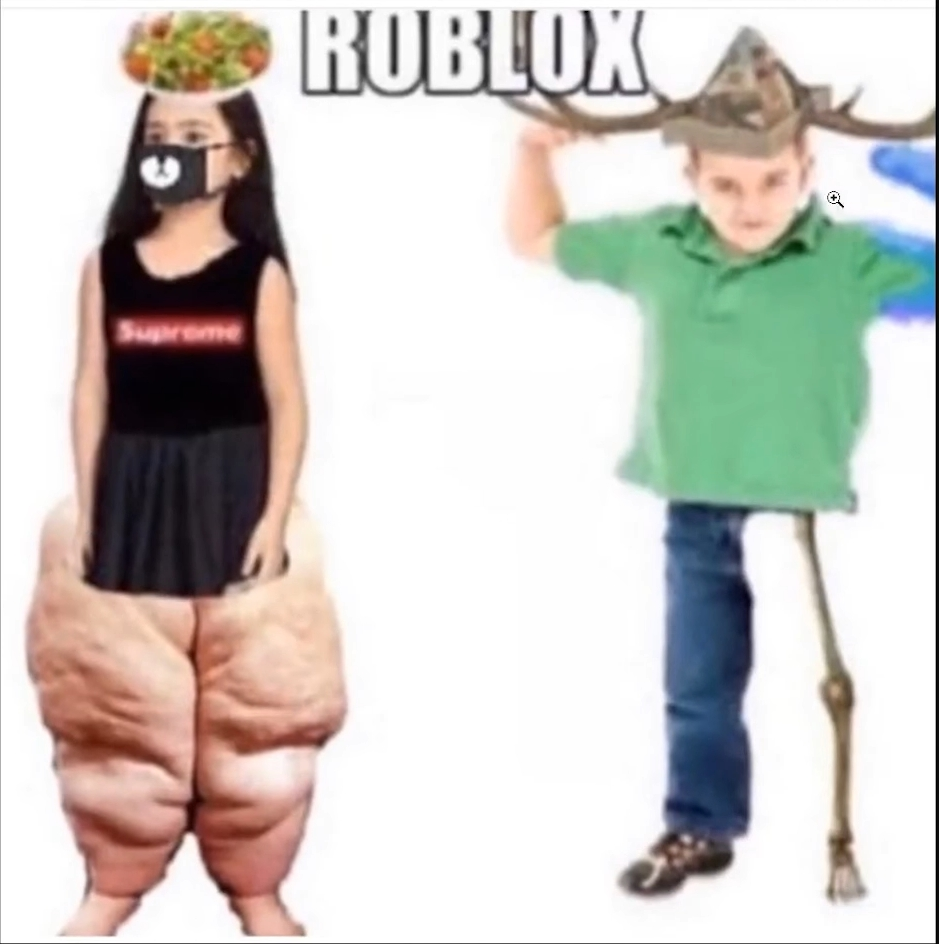 Roblox girls and boys Blank Meme Template