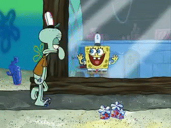 Squidward goes to work Blank Meme Template