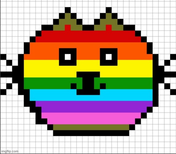 random rainbow pixel cat i drew | made w/ Imgflip meme maker