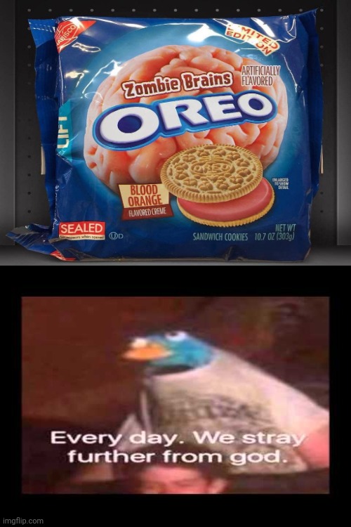 Ew gross: Zombie Brains Oreo cookies | image tagged in everyday we stray further from god,oreos,funny,memes,cursed image,how about no | made w/ Imgflip meme maker