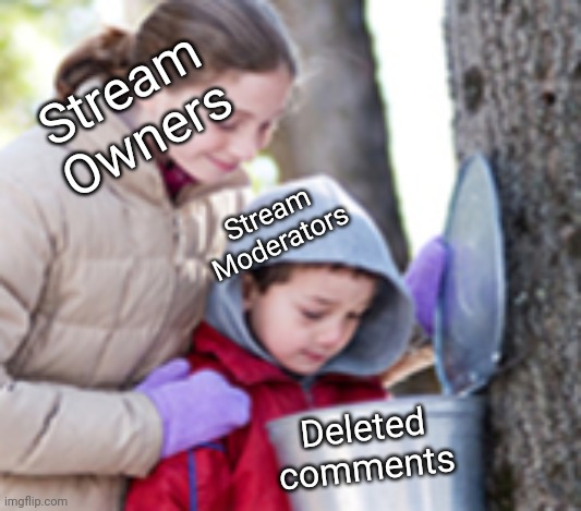 Maple Syrup Kids | Stream Owners Stream Moderators Deleted comments | image tagged in maple syrup kids | made w/ Imgflip meme maker