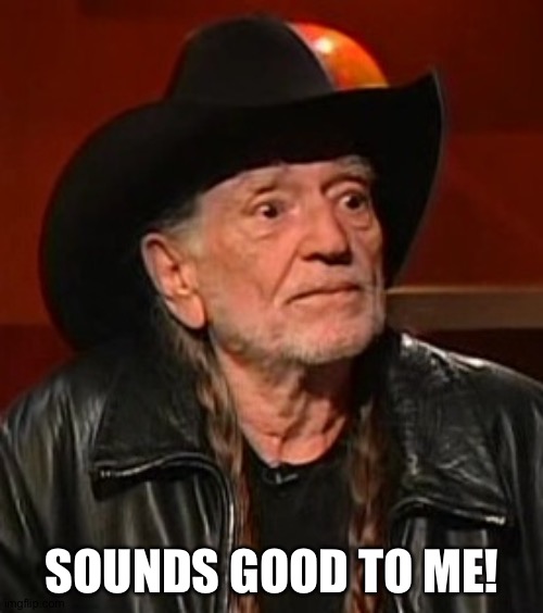 Willie Nelson Back In My Day | SOUNDS GOOD TO ME! | image tagged in willie nelson back in my day | made w/ Imgflip meme maker