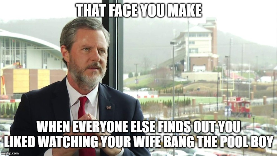 THAT FACE YOU MAKE; WHEN EVERYONE ELSE FINDS OUT YOU LIKED WATCHING YOUR WIFE BANG THE POOL BOY | image tagged in conservative hypocrisy | made w/ Imgflip meme maker
