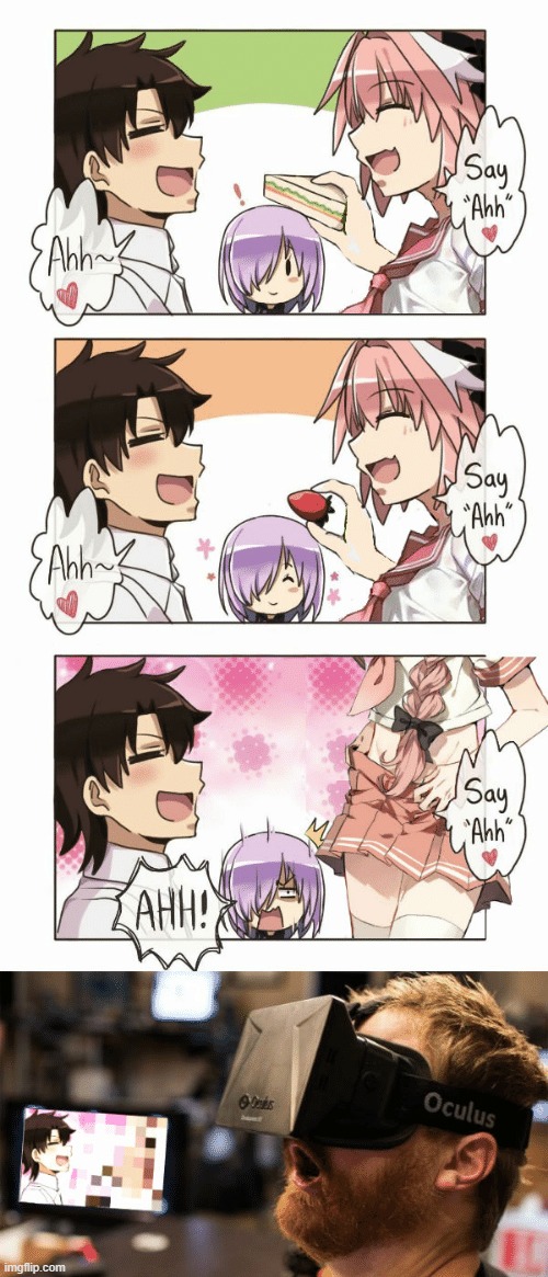 That Guy Was In For a Big Surprise! | image tagged in trap,astolfo,anime,memes,say ahh,surprise | made w/ Imgflip meme maker