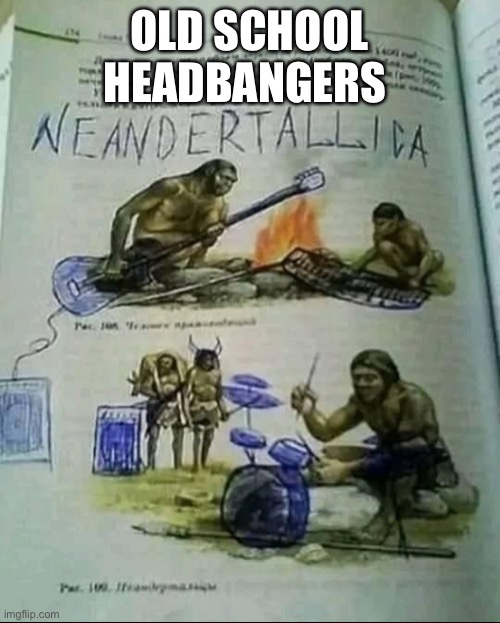 Metal Heads | OLD SCHOOL HEADBANGERS | image tagged in heavy metal,metallica | made w/ Imgflip meme maker