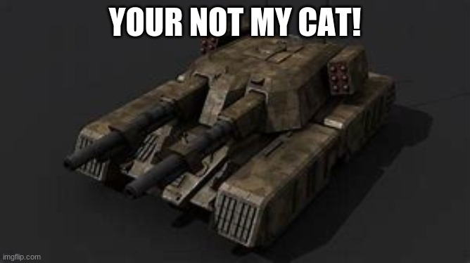 Mammoth tank | YOUR NOT MY CAT! | image tagged in mammoth tank | made w/ Imgflip meme maker