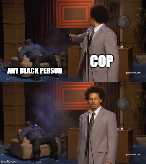 Who Killed Hannibal | COP; ANY BLACK PERSON | image tagged in memes,who killed hannibal | made w/ Imgflip meme maker