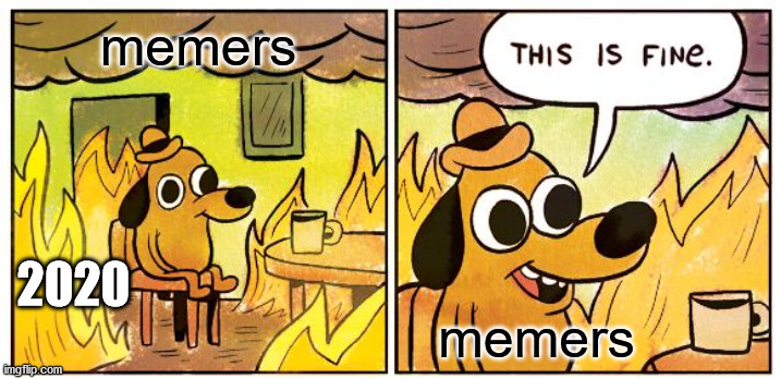 This Is Fine Meme | memers; 2020; memers | image tagged in memes,this is fine | made w/ Imgflip meme maker