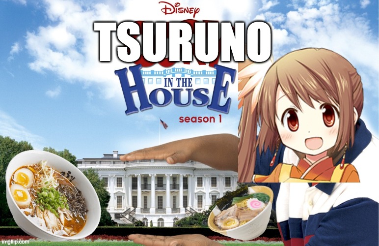 tsuruno in the house | TSURUNO | image tagged in puella magi madoka magica,cory in the house | made w/ Imgflip meme maker
