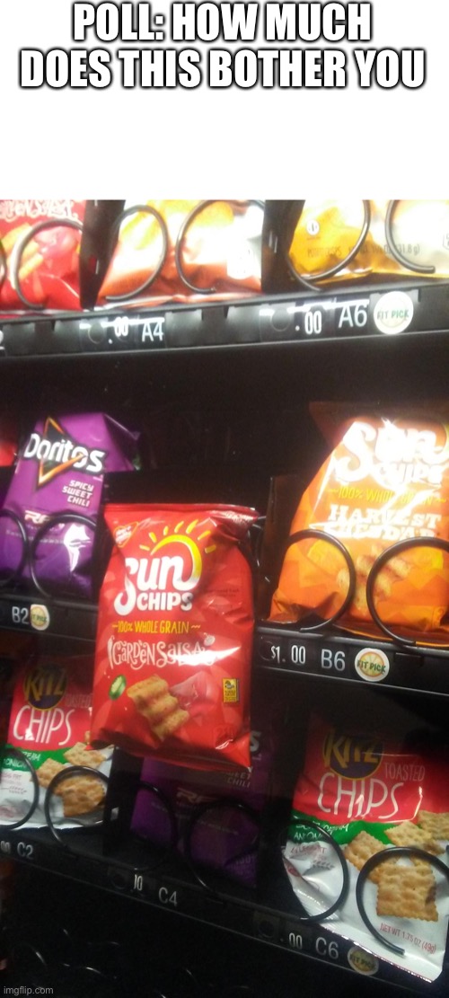 How much does this bother you | POLL: HOW MUCH DOES THIS BOTHER YOU | image tagged in memes,funny,funny memes,gifs,vending machine | made w/ Imgflip meme maker